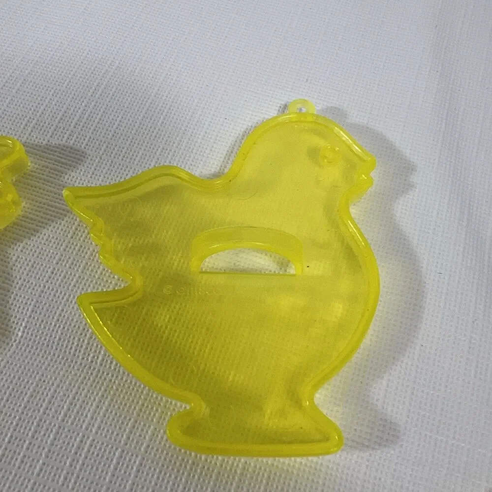 Vintage Cookie Cutters - Easter - Translucent Plastic - Set of 5 - Lot